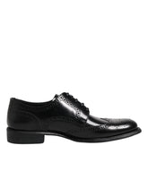 Dolce & Gabbana Black Leather Derby Wingtip Formal Shoes -   -  Dolce & Gabbana.