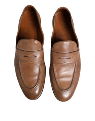 Brunello Cucinelli Brown Leather Loafer Dress Formal Shoes -   -  Brunello Cucinelli.