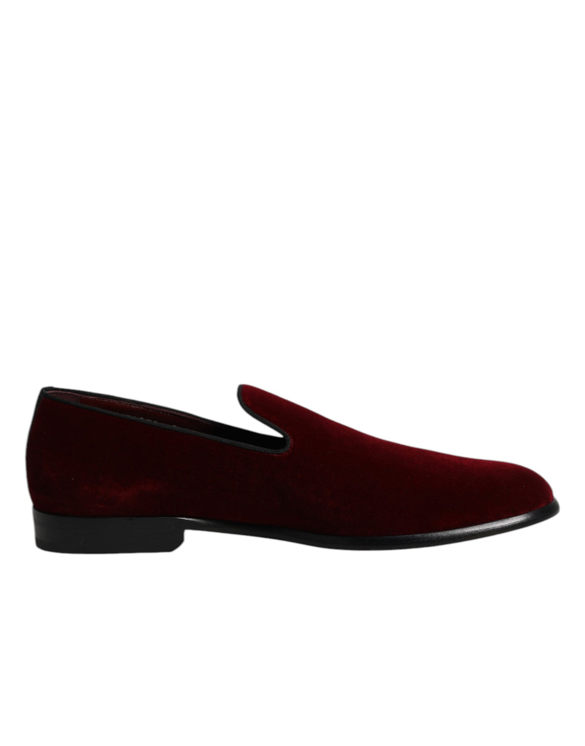 Dolce & Gabbana Red Cotton Velvet Slip On Loafers Formal Shoes -   -  Dolce & Gabbana.