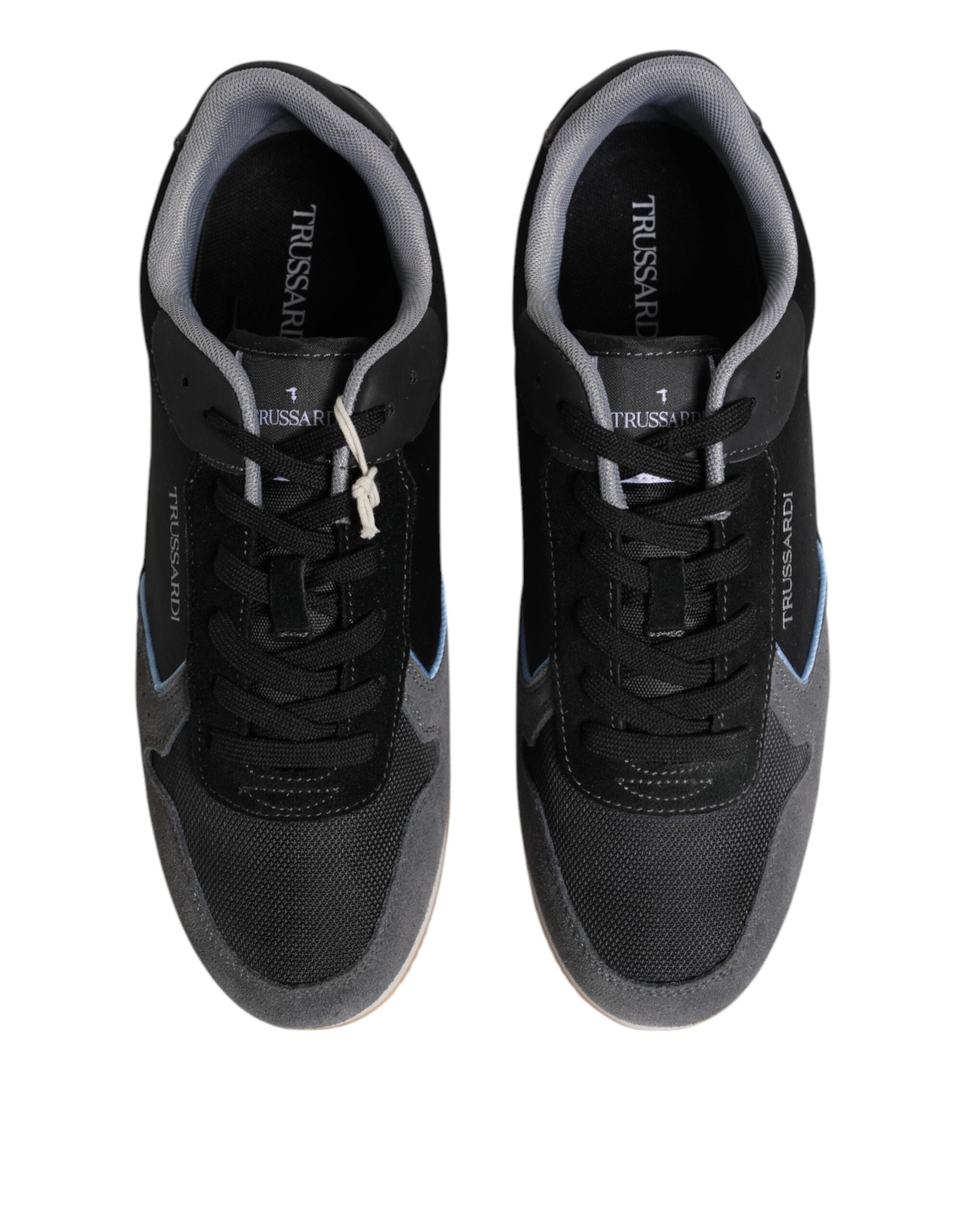 Trussardi Black Gray Lace Up Low Top Casual Sneakers Shoes -   -  Trussardi. Trussardi Black Gray Lace Up Low Top Casual Sneakers Shoes -   -  Trussardi.