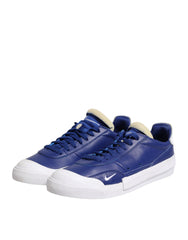 Nike White Blue Lace Up Low Top Drop-Type PRM Sneakers Shoes -   -  Nike.