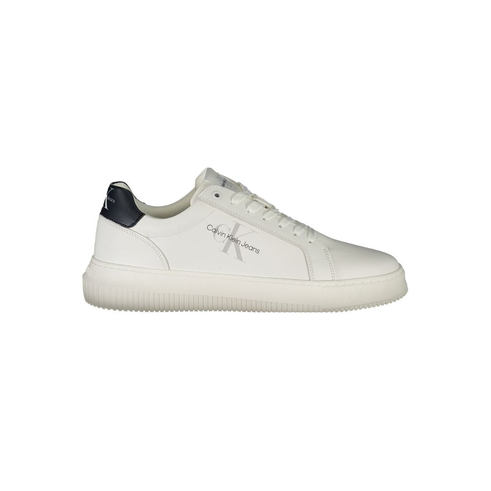 Calvin Klein White Leather Men Sneaker -   -  Calvin Klein.