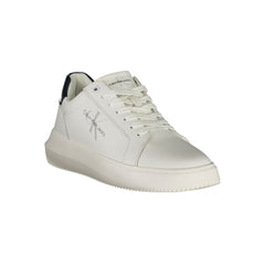 Calvin Klein White Leather Men Sneaker -   -  Calvin Klein.