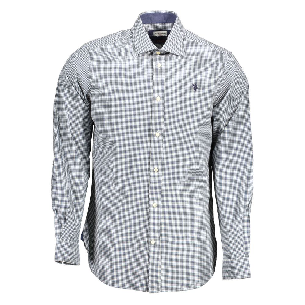 U.S. POLO ASSN. Light Blue Cotton Men Shirt -   -  U.S. POLO ASSN..