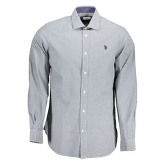 U.S. POLO ASSN. Light Blue Cotton Men Shirt -   -  U.S. POLO ASSN..