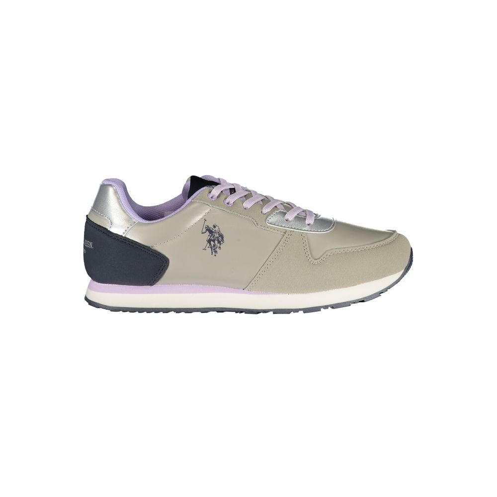 U.S. POLO ASSN. Silver Polyester Women Sneaker -   -  U.S. POLO ASSN..