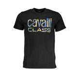 Cavalli Class Black Cotton T-Shirt -   -  Cavalli Class.