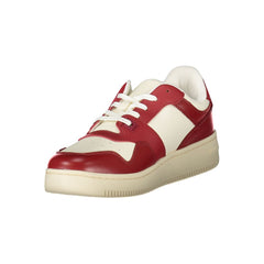Tommy Hilfiger Red Leather Women Sneaker -   -  Tommy Hilfiger.