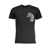 Cavalli Class Black Cotton T-Shirt -   -  Cavalli Class.