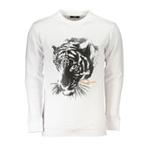 Cavalli Class White Cotton Men Sweater -   -  Cavalli Class.