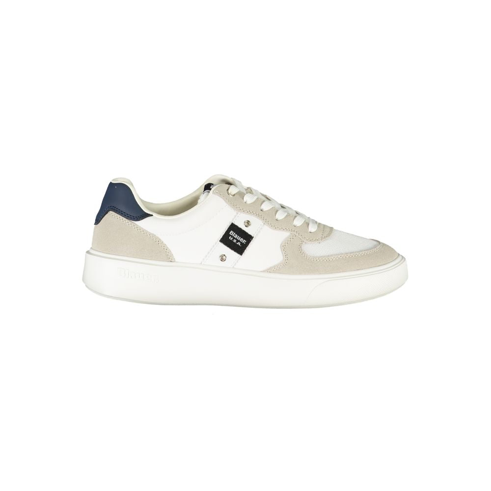 Blauer White Leather Men Sneaker -   -  Blauer.