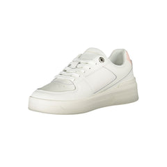 Tommy Hilfiger Elegant White Lace-Up Sneakers with Contrast Detail -   -  Tommy Hilfiger.
