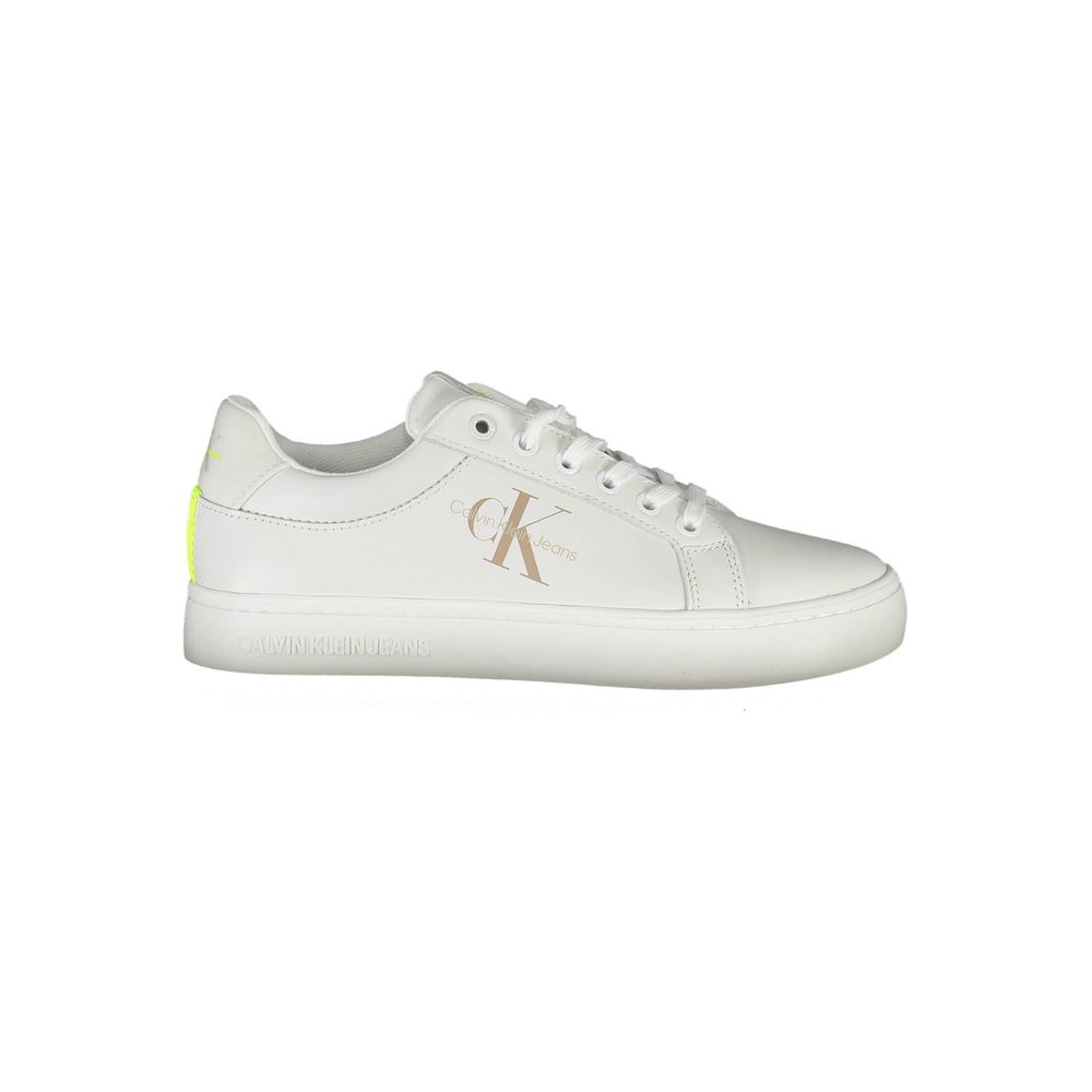 Calvin Klein White Leather Women Sneaker -   -  Calvin Klein.
