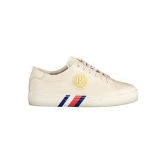 Tommy Hilfiger Beige Leather Women Sneaker -   -  Tommy Hilfiger.