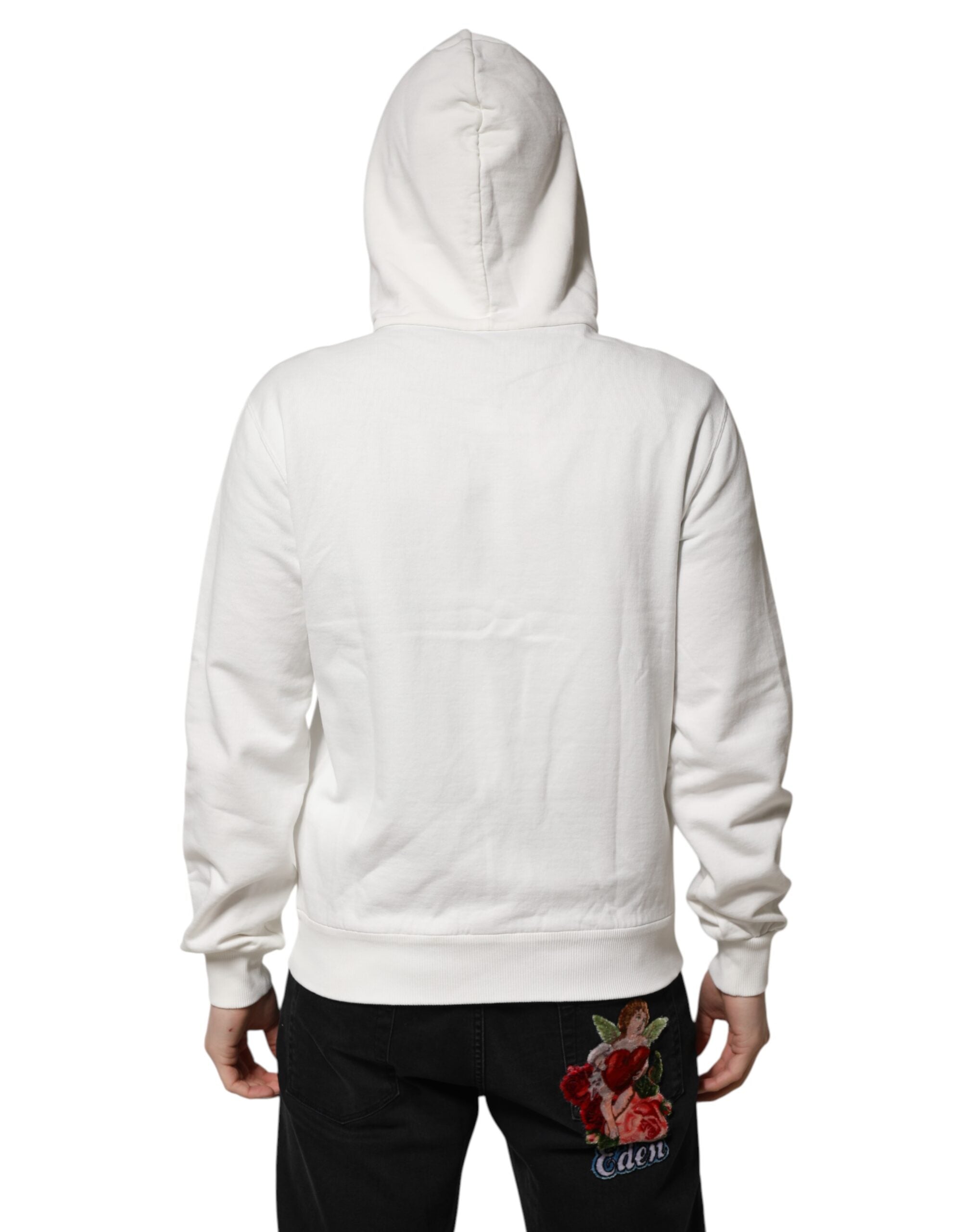 Dolce & Gabbana White Cotton DG ROYAL Print Hooded Sweater -   -  Dolce & Gabbana. Dolce & Gabbana White Cotton DG ROYAL Print Hooded Sweater -   -  Dolce & Gabbana.