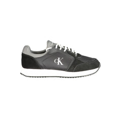 Calvin Klein Black Leather Men Sneaker -   -  Calvin Klein.