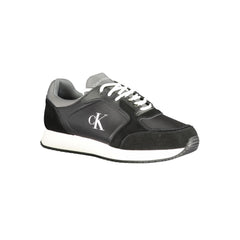 Calvin Klein Black Leather Men Sneaker -   -  Calvin Klein.