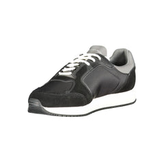Calvin Klein Black Leather Men Sneaker -   -  Calvin Klein.
