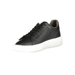 Blauer Black Leather Men Sneaker -   -  Blauer.
