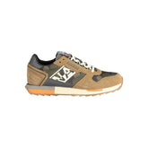 Napapijri Beige Leather Men Sneaker -   -  Napapijri.