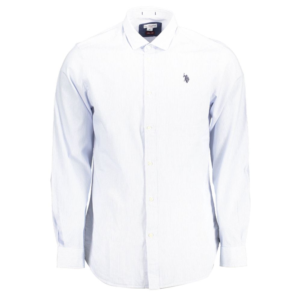 U.S. POLO ASSN. Light Blue Cotton Men Shirt -   -  U.S. POLO ASSN..