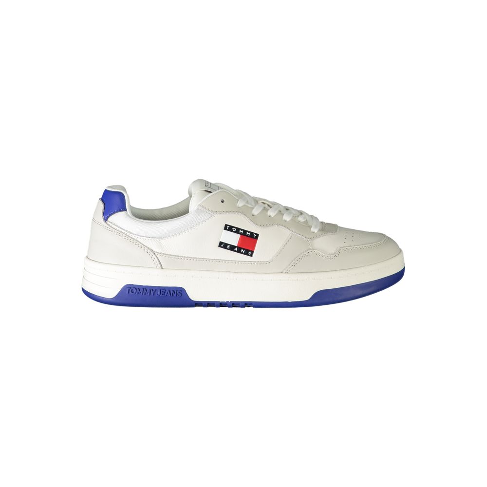 Tommy Hilfiger White Leather Men Sneaker - - Tommy Hilfiger.