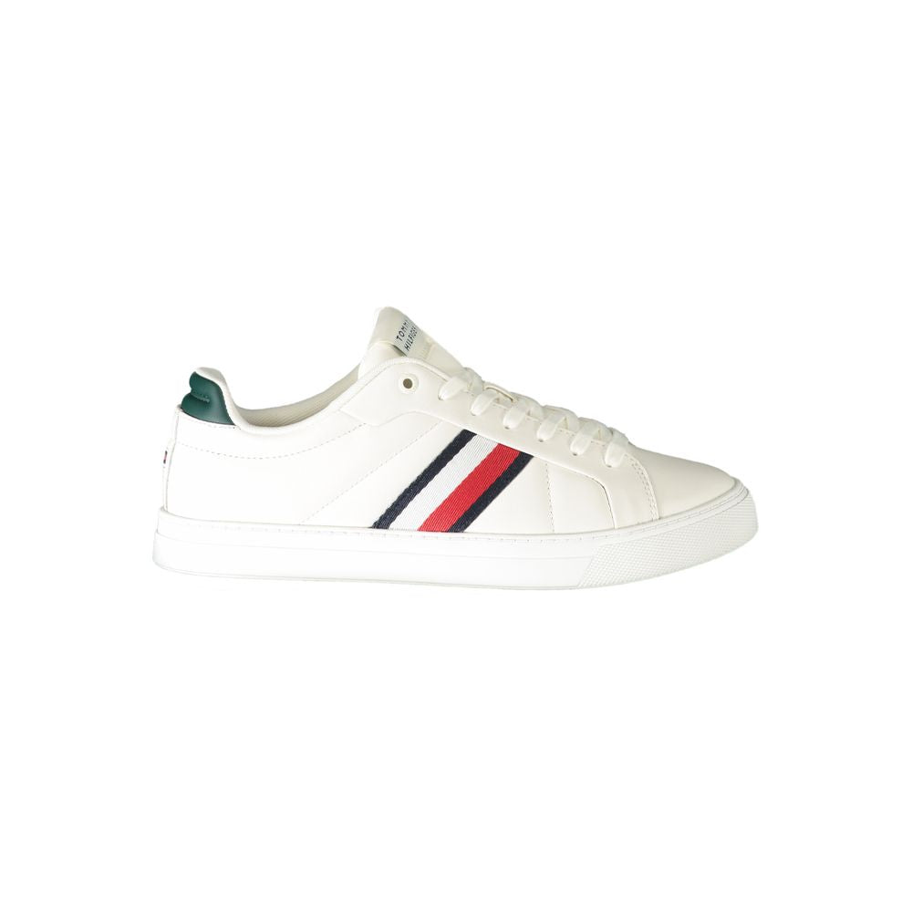Tommy Hilfiger White Leather Men Sneaker -   -  Tommy Hilfiger.