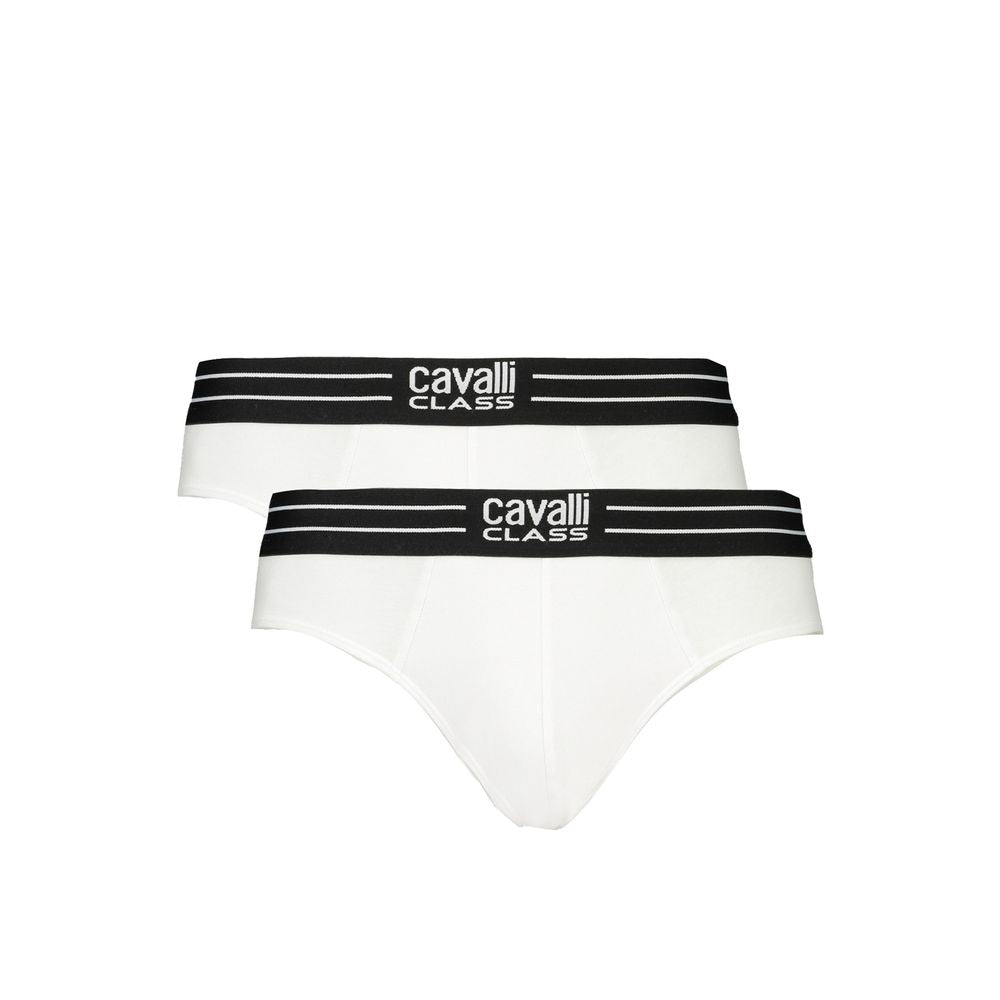 Cavalli Class White Cotton Mens Underwear - - Cavalli Class.