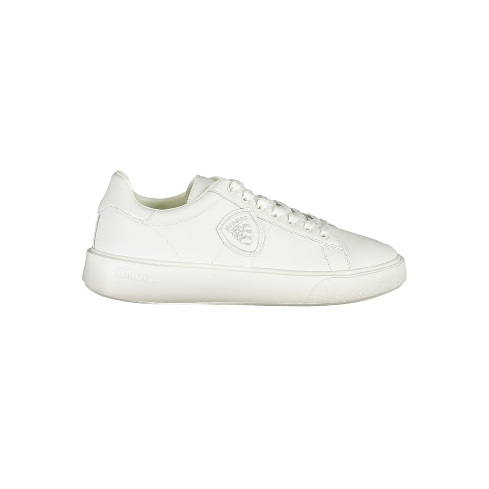 Blauer White Leather Men Sneaker -   -  Blauer.