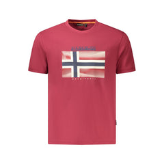 Napapijri Red Cotton Men T-Shirt -   -  Napapijri.