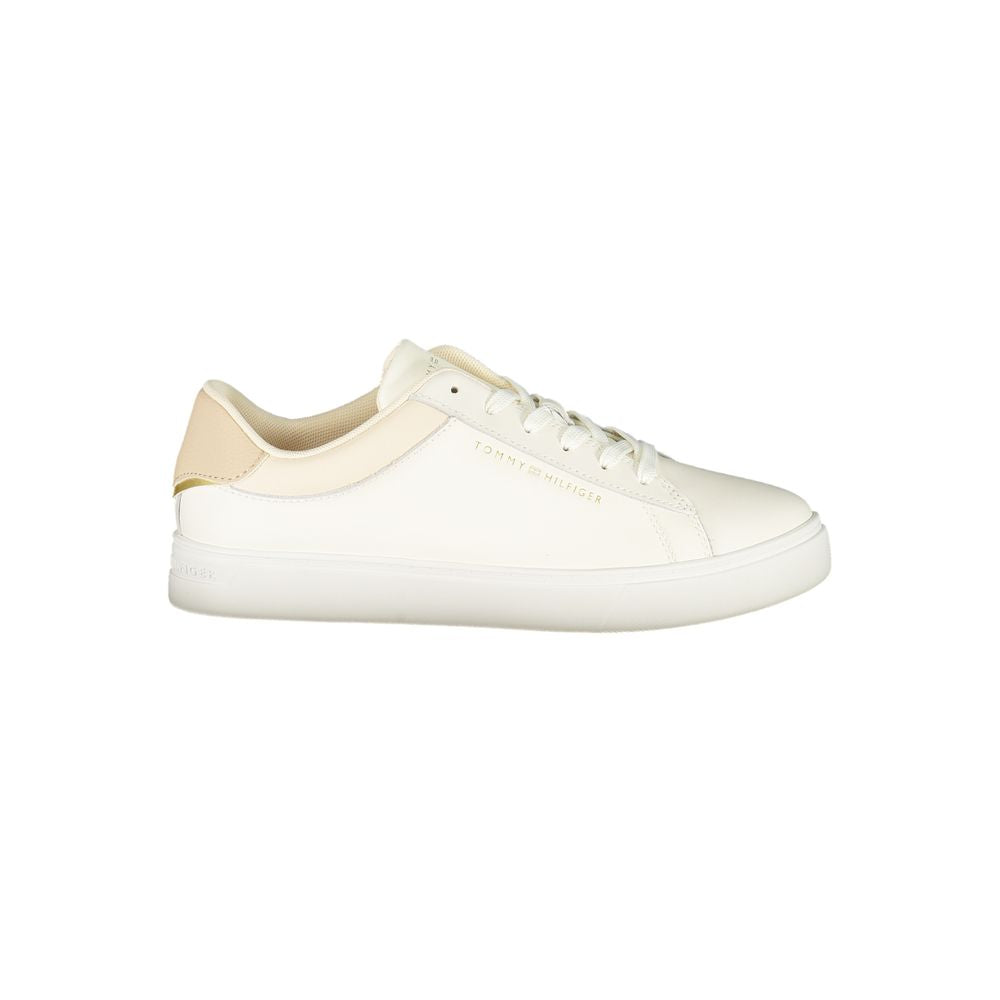 Tommy Hilfiger Beige Leather Women Sneaker -   -  Tommy Hilfiger.