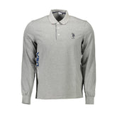 U.S. POLO ASSN. Gray Cotton Men Polo Shirt -   -  U.S. POLO ASSN..