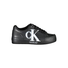 Calvin Klein Black Leather Women Sneaker -   -  Calvin Klein.