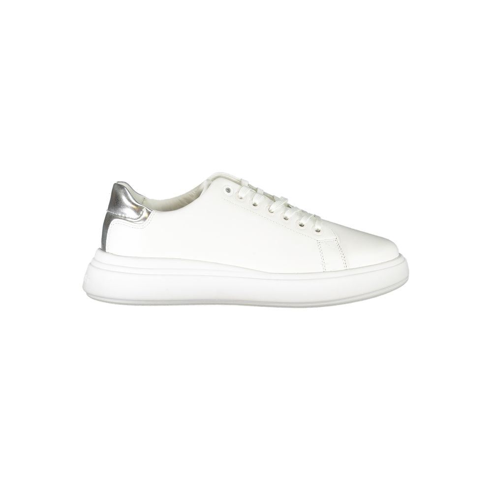 Calvin Klein Chic White Sneakers with Contrast Details -   -  Calvin Klein.