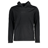 Calvin Klein Sleek Black Hooded Sweatshirt with Logo Print -   -  Calvin Klein.