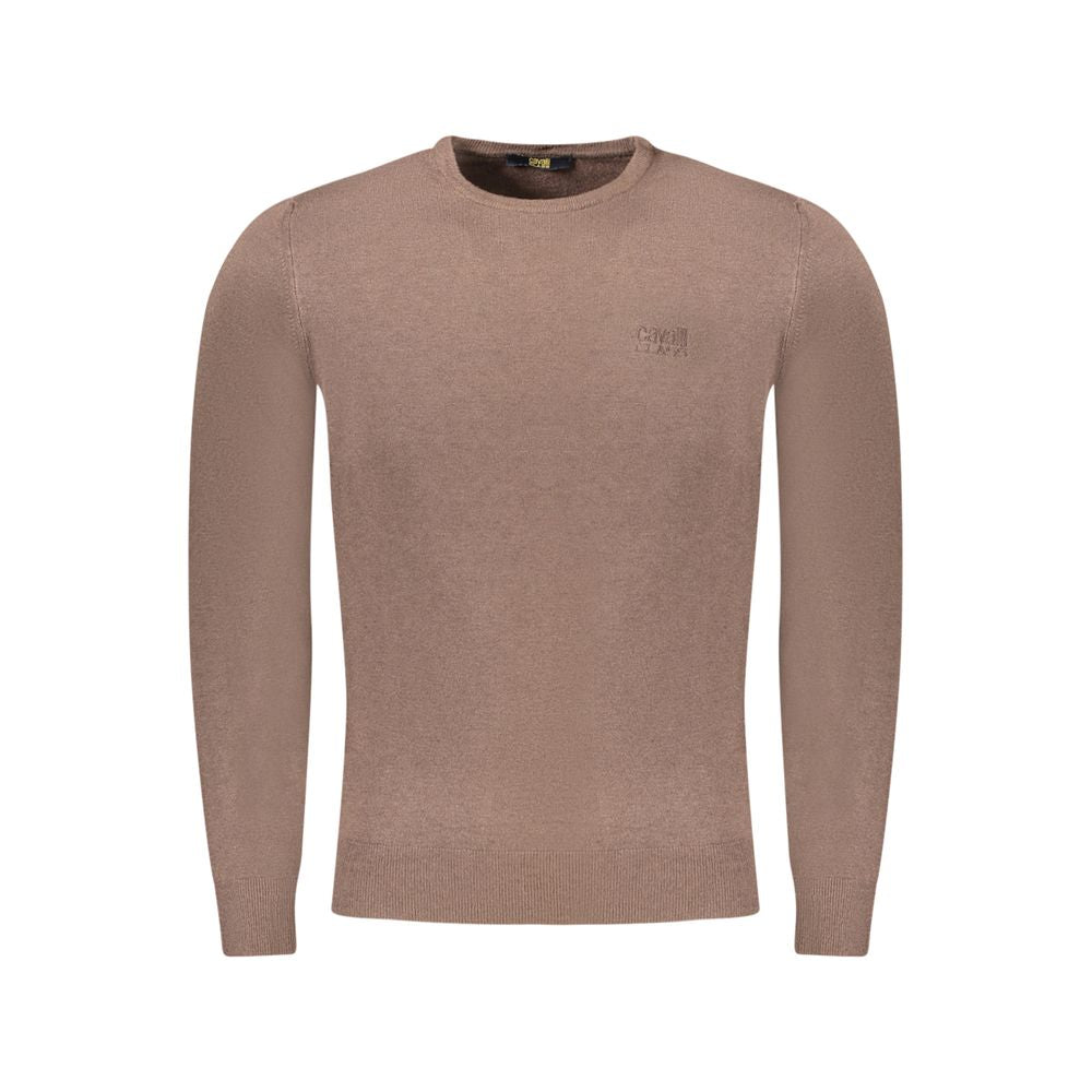 Cavalli Class Brown Viscose Men Sweater -   -  Cavalli Class.