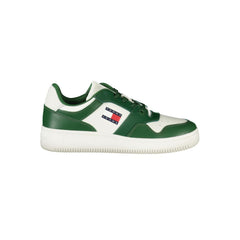 Tommy Hilfiger Green Leather Men Sneaker -   -  Tommy Hilfiger.