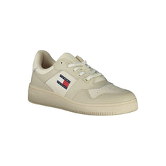 Tommy Hilfiger Beige Leather Men Sneaker -   -  Tommy Hilfiger.