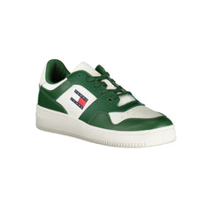 Tommy Hilfiger Green Leather Men Sneaker -   -  Tommy Hilfiger.