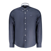 North Sails Blue Cotton Men Shirt -   -  North Sails.