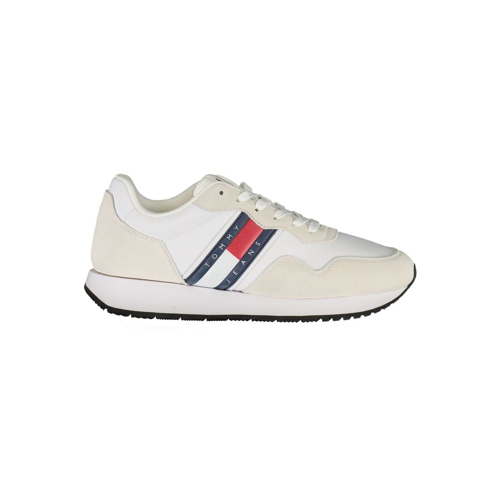 Tommy Hilfiger White Leather Men Sneaker -   -  Tommy Hilfiger.