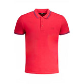 Cavalli Class Red Cotton Polo Shirt -   -  Cavalli Class.