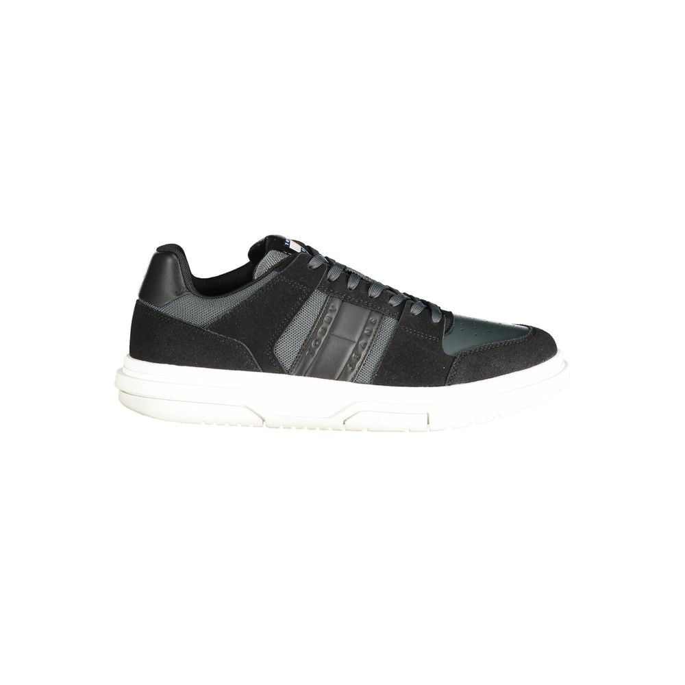 Tommy Hilfiger Black Leather Men Sneaker -   -  Tommy Hilfiger.