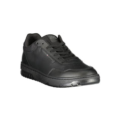 Tommy Hilfiger Black Leather Men Sneaker -   -  Tommy Hilfiger.