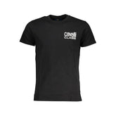 Cavalli Class Black Cotton T-Shirt -   -  Cavalli Class.