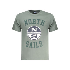North Sails Green Cotton Men T-Shirt -   -  North Sails.