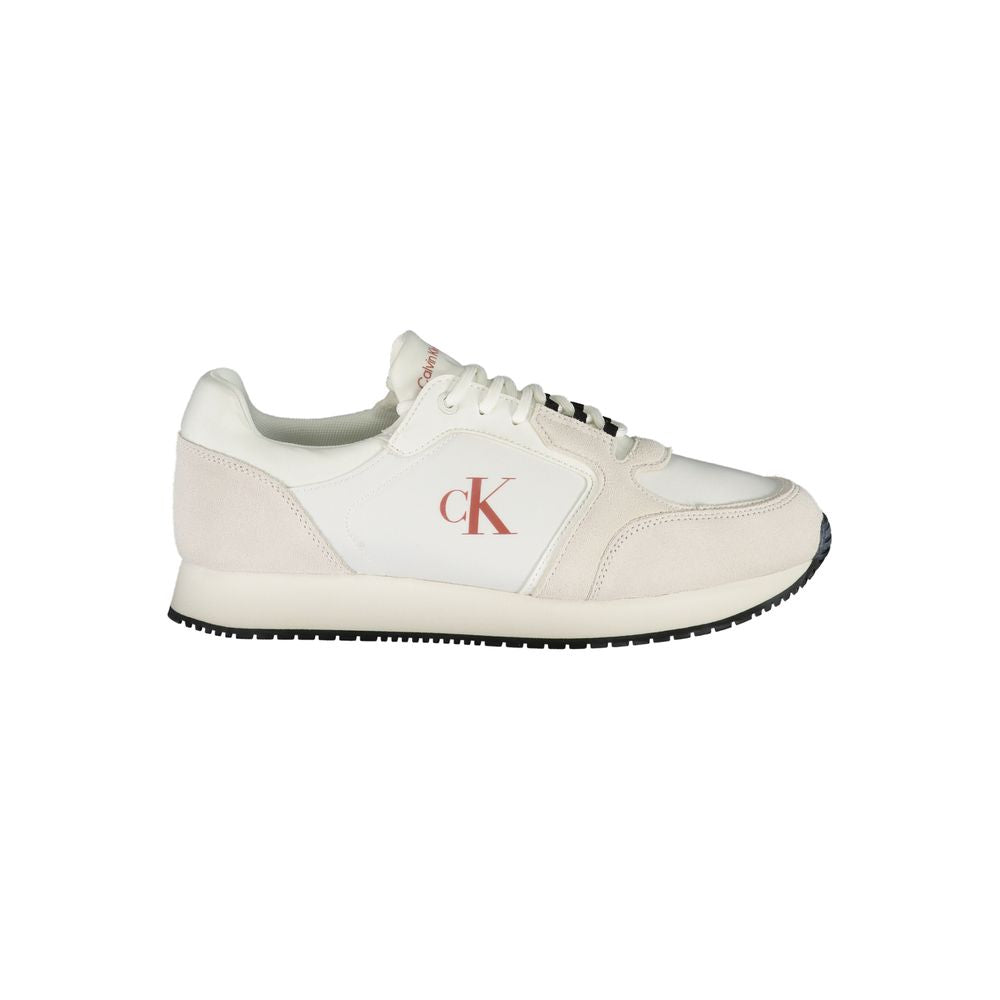 Calvin Klein White Leather Men Sneaker -   -  Calvin Klein.