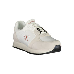 Calvin Klein White Leather Men Sneaker -   -  Calvin Klein.