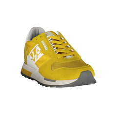 Napapijri Yellow Leather Men Sneaker -   -  Napapijri.