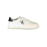 Calvin Klein Chic White Lace-Up Sneakers with Contrast Detailing -   -  Calvin Klein.